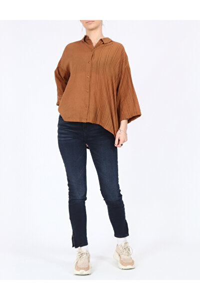 MANGO Shirt, Brown