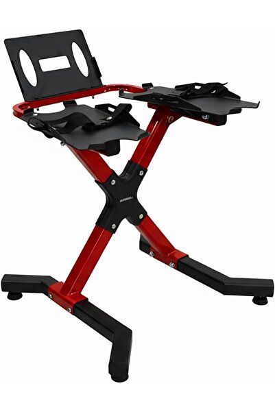 SKY LAND حامل دمبل عالي التحمل EM-9262-R، سعة 120 كجم، رف فولاذي من طبقتين، م...