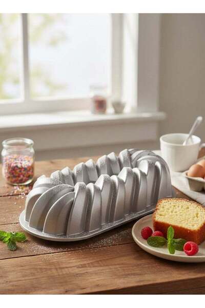 Procila قالب خبز محمص مضفر غير لاصق من الجرانيت والألومنيوم - رمادي 30.6 × 14.1 سم