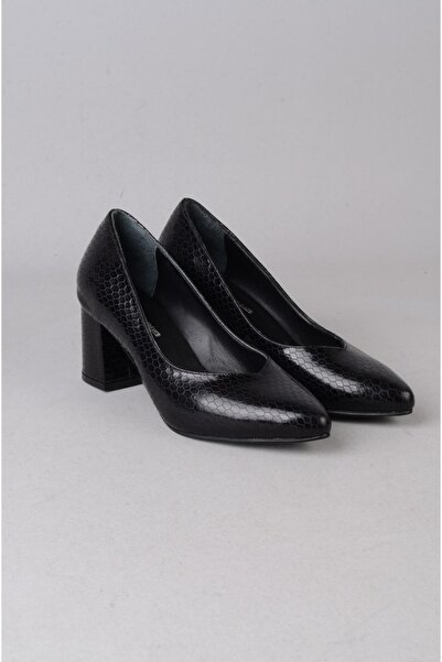 SEÇ KUNDURA SEÇ 1930 TACĂTĂ CU TACĂT GROS STILETTO (6,5 cm) IMPRIMARE NEGRĂ