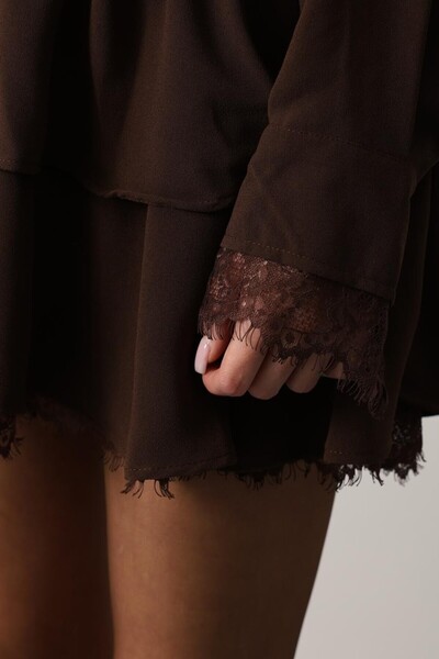 cemo Short Dress with Button Front and Waist Belt (Shirt Style)