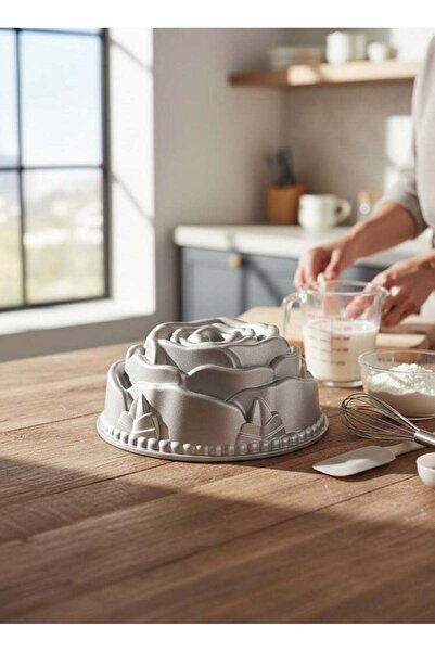 Procila قالب روز جرانيت ألومنيوم غير لاصق، رمادي، 24 سم