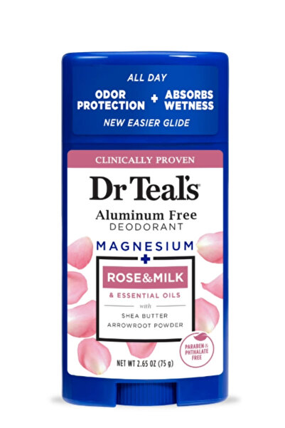 Dr Teals مزيل العرق الخالي من الألومنيوم من دكتور تيلز برائحة الورد والحليب 7...