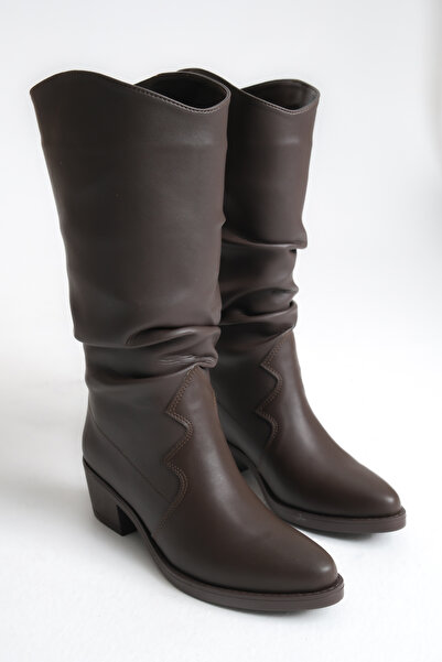 Ayakkabı Delisiyim Cizme de damă din piele maro Western Cowboy Talpă anti-alu...