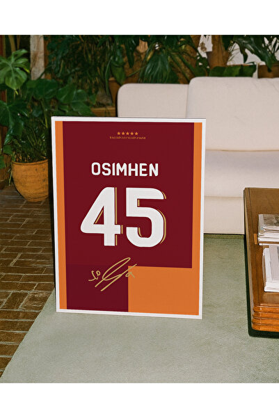 Base Concept V.Osımhen 45 İmzalı Poster Tablo (Çerçeveli)
