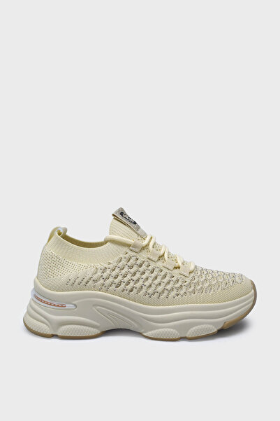 Guja Women's Summer Stretch High Sole Sports Shoes Beige Blg24Y309-3