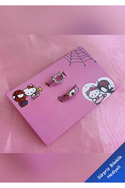 Si moda Hello Kitty Taşlı & Spidermen Ayarlanabilir Çift (Arkadaşlık, Sevgili...
