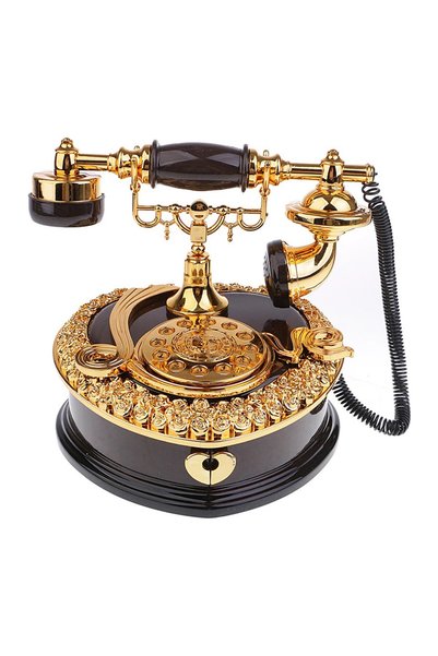 MOBGİFT Nostaljik Telefon Tasarımlı Çekmeceli Takı Kutulu Müzik Kutusu