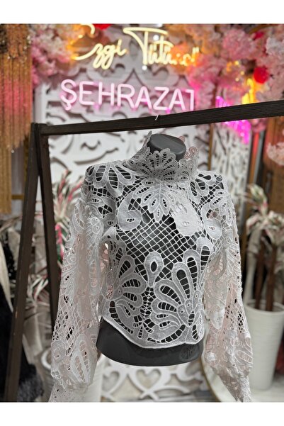 ŞEHRAZAT BUTİK Design Guipure Shirt