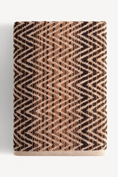 Cherx Zyon Yarn Dyed 2-Piece Bath Towel Set Caramel 76X150