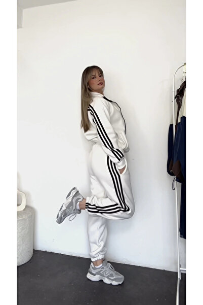 nona butik Riley Elastic Tracksuit Set - White