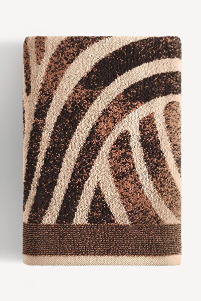 Cherx Pluma Yarn Dyed 2-Piece Bath Towel Set Caramel 76X150