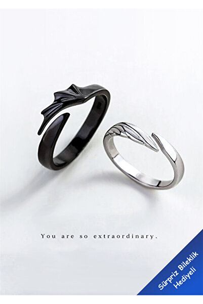 Si moda Ejderha Kanadı Modeli Angel and Devil Ayarlanabilir Çift Arkadaşlık S...