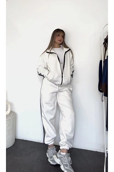 nona butik Riley Elastic Tracksuit Set - White