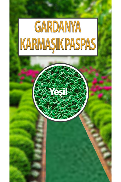 Trendhouse Gardenya Kıvırcık Karmaşık Paspas, Halı, Yolluk Kaymaz 100 Cm En 1...