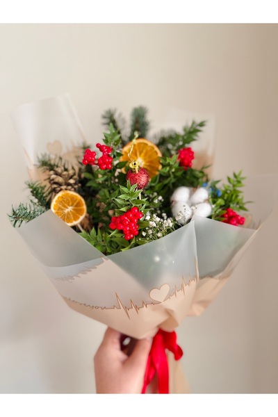 SLD BOTANIK Canlı Kokina Buketi - Sevgiliye Özel Kalp Atışı Buketlik - Yılbaş...