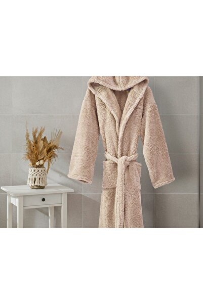 OEM Hooded, fluffy, cocolino bathrobe Capucino size XL