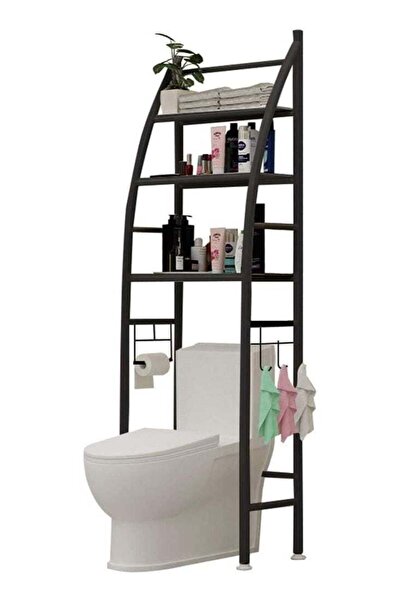 BLOOMING TIME رف تخزين ثلاثي الطبقات فوق المرحاض، سهل التركيب، موفر للمساحة، ...