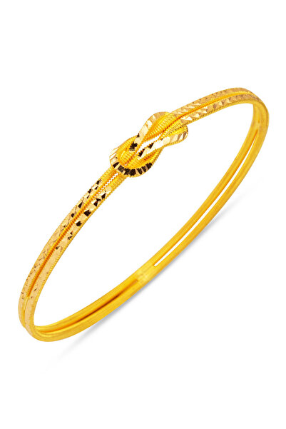 Kristal Aşk Düğümü Altın 22 Ayar Bilezik 20 gr.