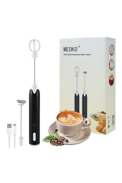 OEM Electric Milk Frother Mixer – 2 Heads, USB Rechargeable