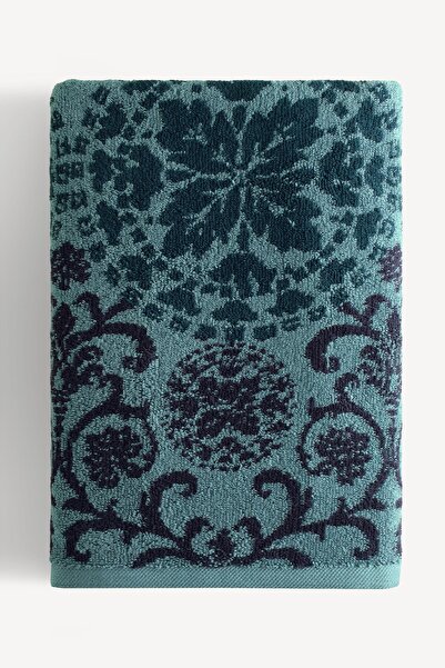 Cherx Matilda Yarn Dyed 2-Piece Bath Towel Set Petrol 76X150