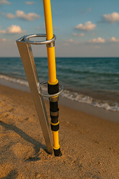 ÖZELOL Metal Olta Kamış Tutucu – Zemin Çakma Aparatı (Dayanıklı Çelik Malzeme) 40CM