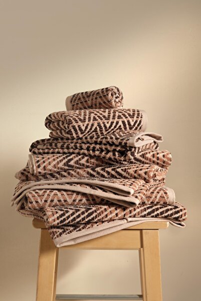 Cherx Zyon Yarn Dyed 2-Piece Bath Towel Set Caramel 76X150