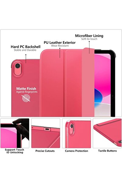 TEKNETSTORE iPad 11Th Generation A16 11-Inch/10Th Generation 10.9-Inch Compatible Case Flip Smart Cover Smart Case with Sleep Mode