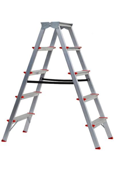 Evotools Double Aluminum Ladder ETS 1167 - Platform Height 65 cm No. of Steps 3 Section Length 72 cm 3 72