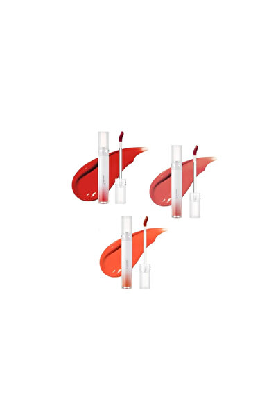 Peach C أحمر شفاه كوري ريفر جلو بلون الكرز 01 + ليتس جريب 03 + بريز فيج 04