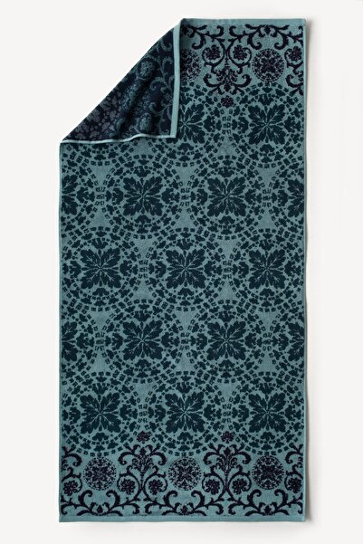 Cherx Matilda Yarn Dyed 2-Piece Bath Towel Set Petrol 76X150