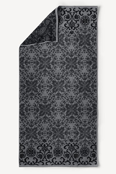 Cherx Matilda Yarn Dyed 2-Piece Bath Towel Set Anthracite 76X150