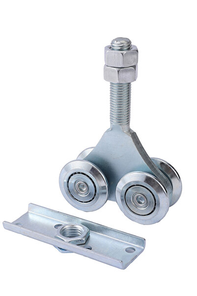 Lawazim عجلات بكرات مسار الباب - بكرات أبواب منزلقة فولاذية مقاس 55 مم سهلة ا...