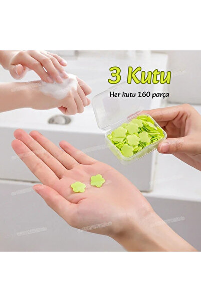 GELDİMİCOM 3 علب تحتوي على 160 قطعة من صابون السفر المعطر المصغر، صابون ورقي ...