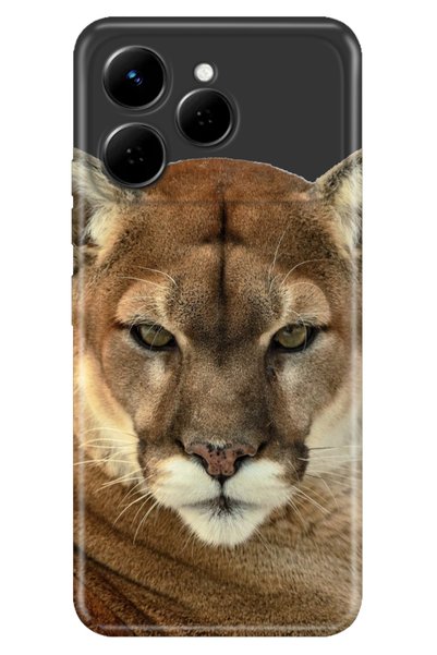 TECNO Spark 40 4g (Km5N) Case Decorative Silicone Printed Cover Noble Lion Tiger