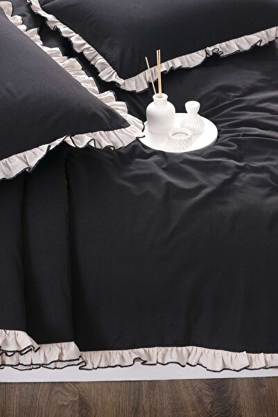 conzaliza Çift Kişilik Lüx Fırfırlı Nevresim Seti