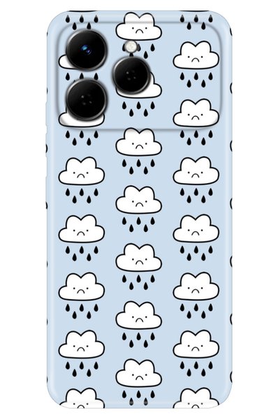 TECNO Spark 40 4g (Km5N) Case Decorative Silicone Printed Cover Crying Cloud