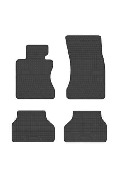 OEM Set of 4 dedicated car mats for BMW 5 Series E60/E61 (2003-2010), high-density non-slip black rubber