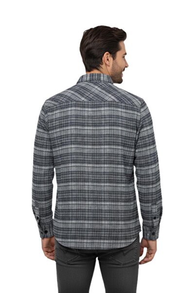wolente Men's Winter Double Pocket Flap Shirt Bgl-St04931