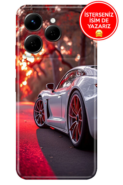 TECNO Spark 40 4G Kılıf Rubber Esnek Silikon Tam Koruma Spor Araba