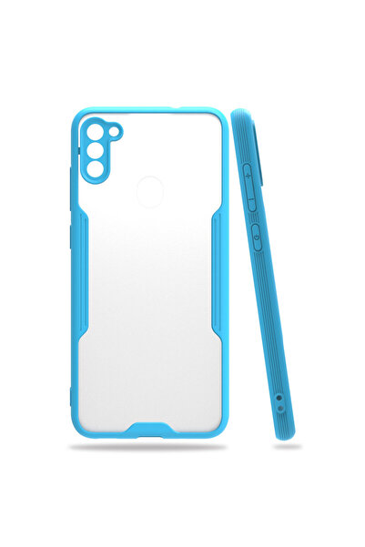 ceppark نيو فيس حافظة سامسونج جالاكسي A11 سيليكون بلاتينيوم - أزرق