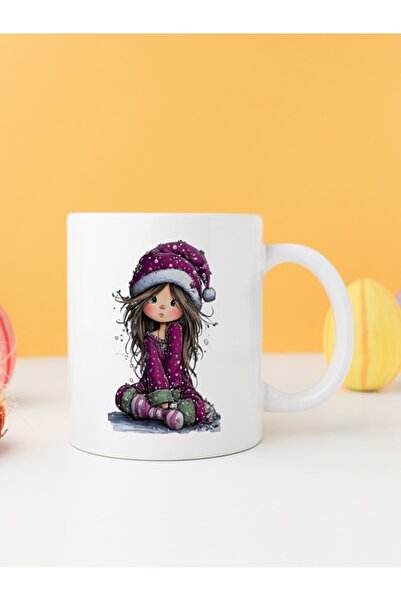 IŞILAY PROMOSYON قطط عيد الميلاد الغريبة ذات الألوان المائية - كوب بارداك مود...