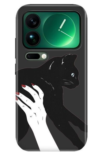 Cekuonline Xiaomi Mi 17 Pro Max Case Decorative Silicone Printed Cover Art Cat