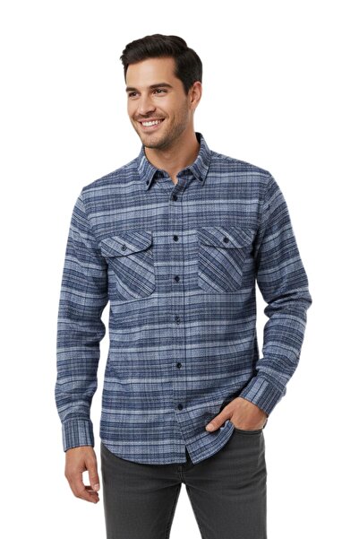 wolente Men's Winter Double Pocket Flap Shirt Bgl-St04931
