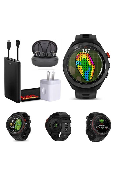 Garmin Approach S70 47MM Siyah-Golf GPS Fitness Takip Cihazı Erkekler için Ak...