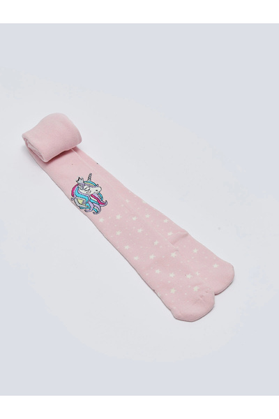 LC Waikiki LCW Kids Розови момичешки панталони с шорти с шарки