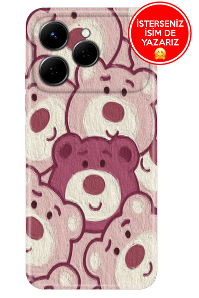 TECNO Spark 40 4G Kılıf A Kalite Baskılı Art Silikon Ayıcık Pattern