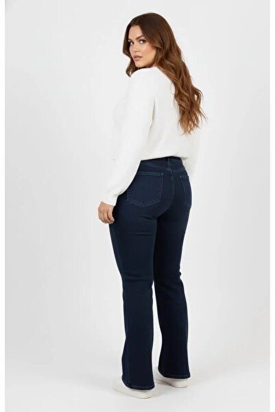 LİYACA Plus Size Flared Lycra Jeans