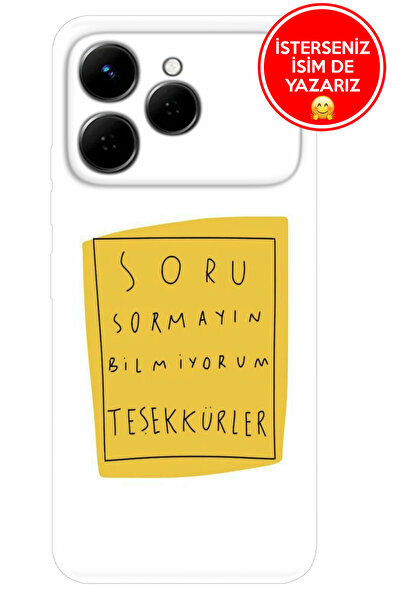 TECNO Spark 40 4G Kılıf Rubber Esnek Silikon Tam Koruma Soru Sormayın