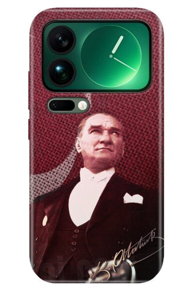 Cekuonline Xiaomi Mi 17 Pro Max Case Color Silicone Printed Tpu M.K Ataturk